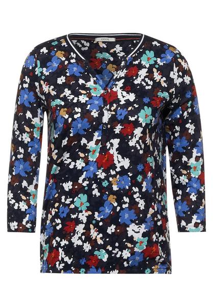 TOS AOP Tunic with Rib - 30128/deep blue