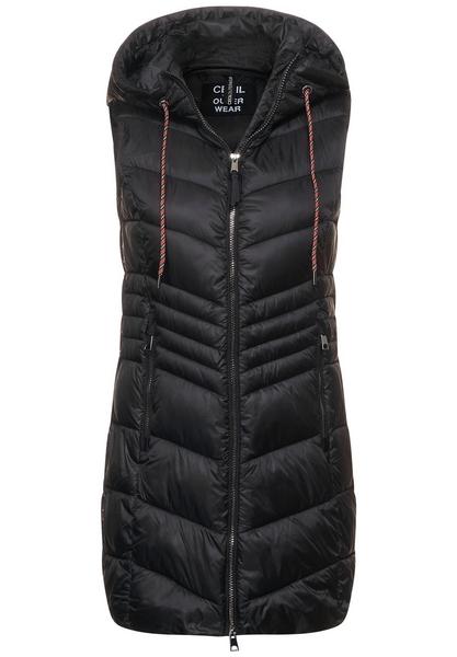 Long Padded Vest - 10001/Black