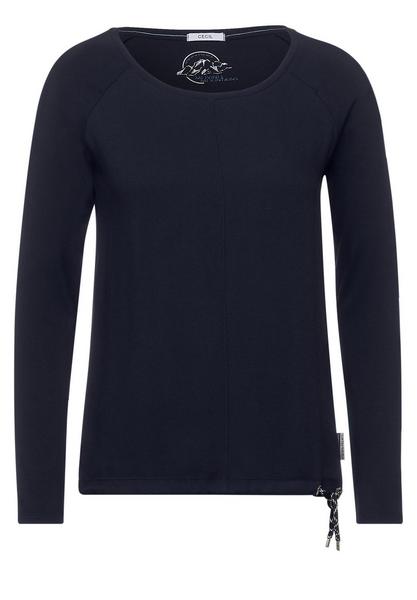 Shirt im Materialmix
