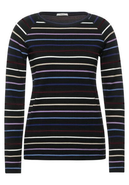 TOS Multicolored Stripe Shirt - 30001/Black