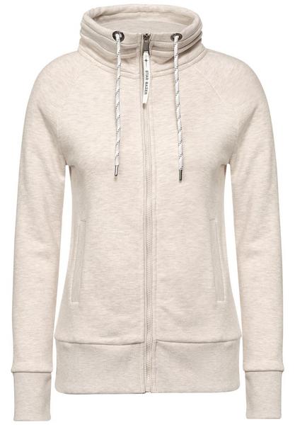 Sweatjacke mit großem Kragen