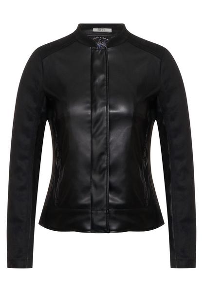 PU Jacket w. Matmix - 10001/Black