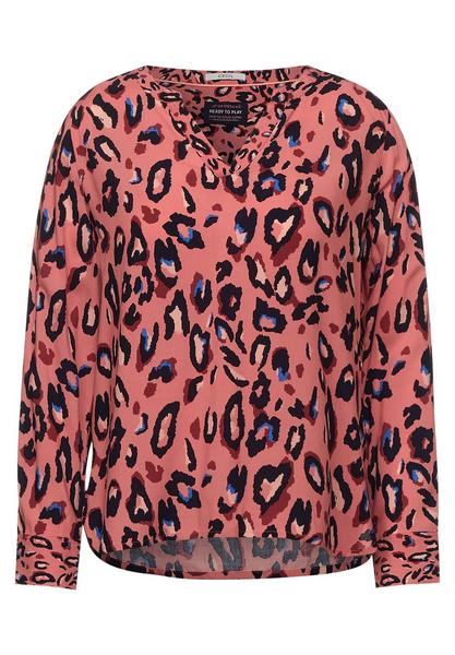 TOS AOP Print Mix Blouse - 33440/rose pepper