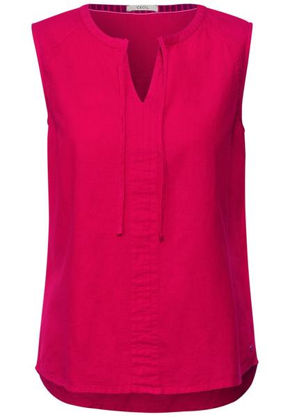 LINEN_CO/LI Top solid - 13551/rasberry red