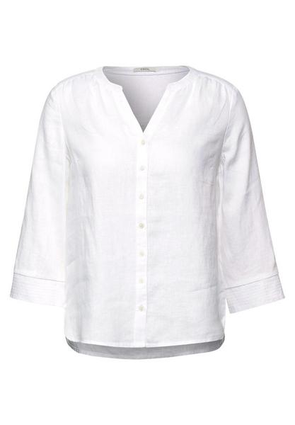 LINEN_Blouse solid - 10000/White