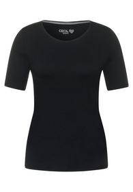 Basic T-Shirt mit Rundhals in Unifarbe