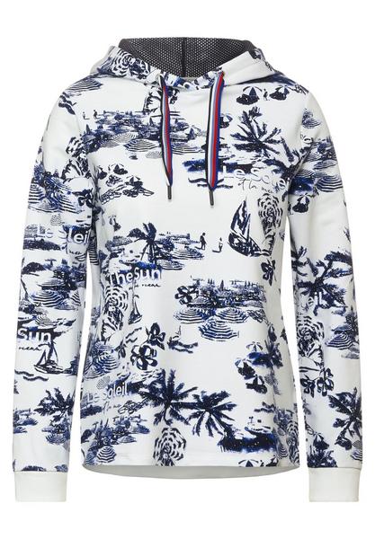 Printed Sweatshirt - 33474/vanilla white