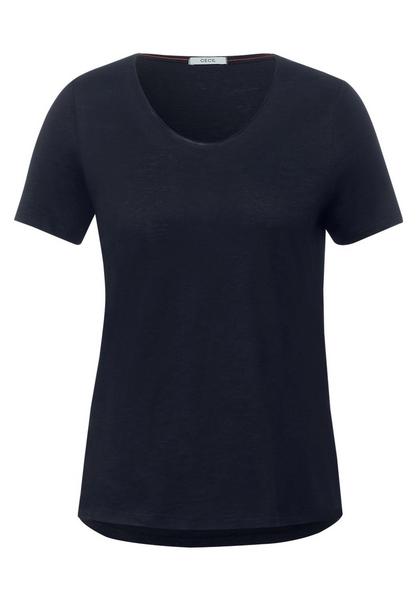 NOS Basic Rounded V-Neck - 10128/deep blue