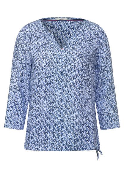 TOS Minimal Print Blouse - 23474/vanilla white