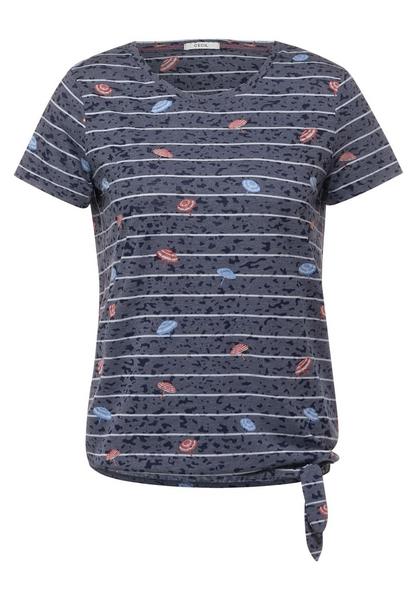 TOS AOP Burn Out T-Shirt - 32612/burn out deep blu