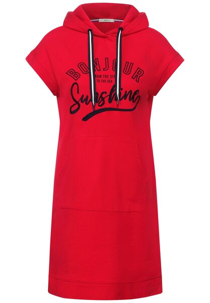 Hoody Dress - 23645/vibrant red