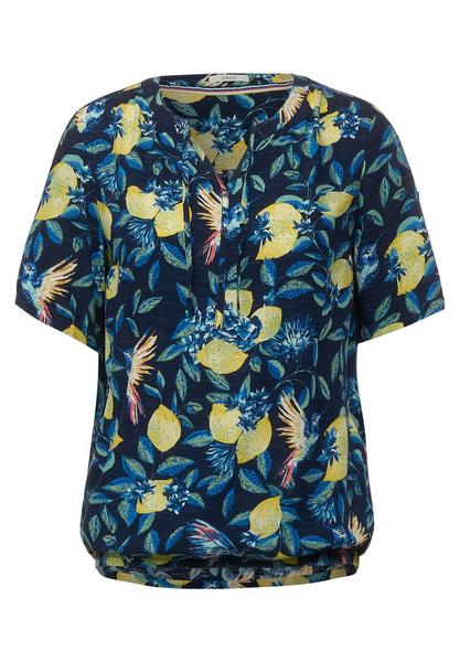 EOS_AOP Print Blouse - 30128/deep blue