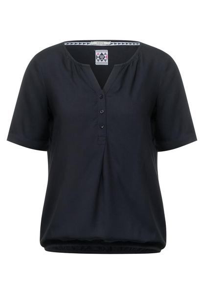 TOS Solid Split Neck Blouse