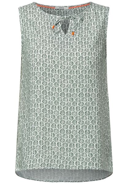 TOS Print Top Blouse - 23823/desert olive green