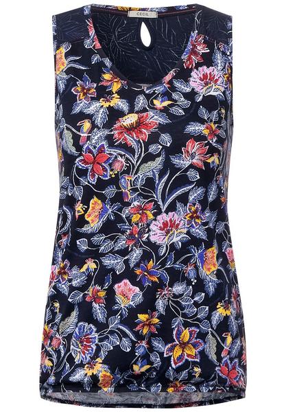 TOS AOP Burn Out Top - 30128/deep blue