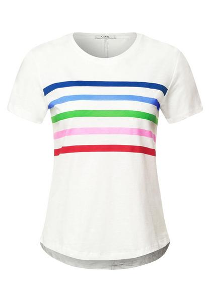 TOS Multi Stripe T-Shirt - 33474/vanilla white