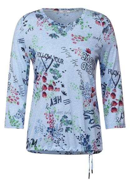 AOP Melange Shirt - 32356/light blue melange