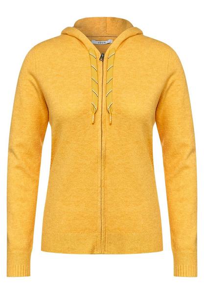 NOS Cosy Zip Cardigan - 14285/curry yellow melange