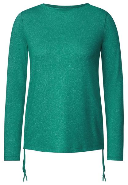 EOS_Cosy Shirt solid with gath - 14405/smaragd gre