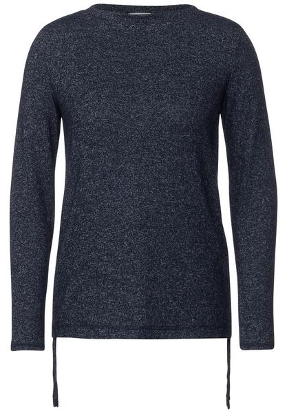 EOS_Cosy Shirt solid with gath - 10128/deep blue