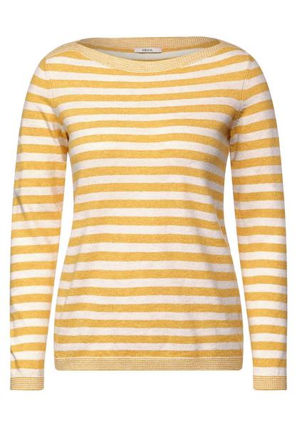 TOS Cosy Striped Pullover - 24166/curry yellow