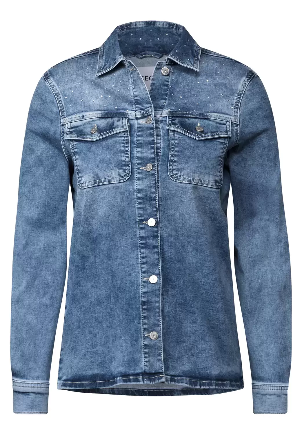 Glitzerndes Jeans Overshirt