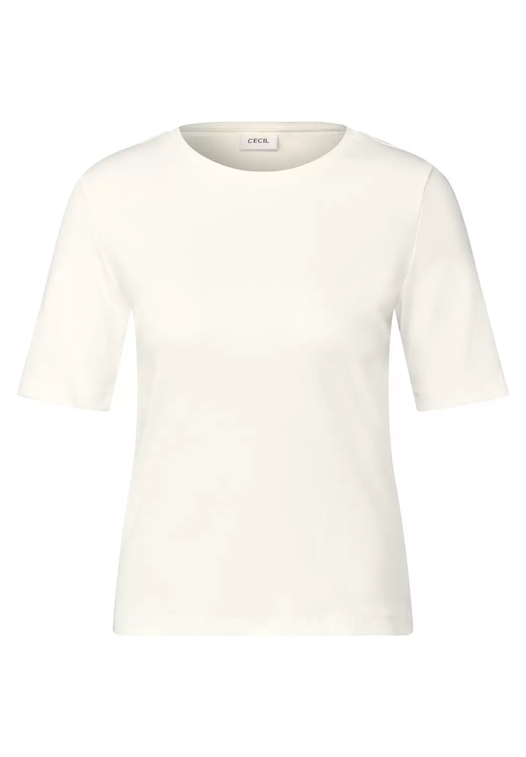 Basic Rippstruktur T-Shirt