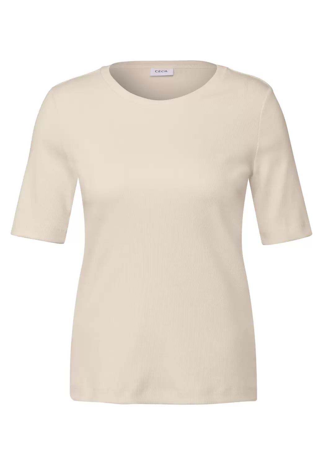 Basic Rippstruktur T-Shirt
