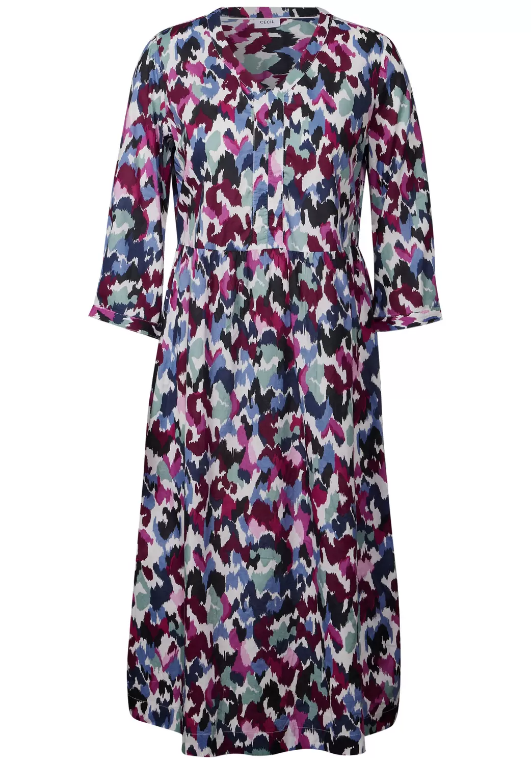 Gemustertes Midi-Kleid