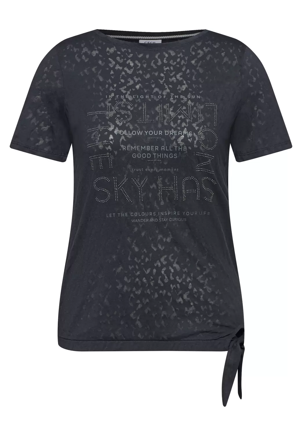 T-Shirt mit Schmucksteinen