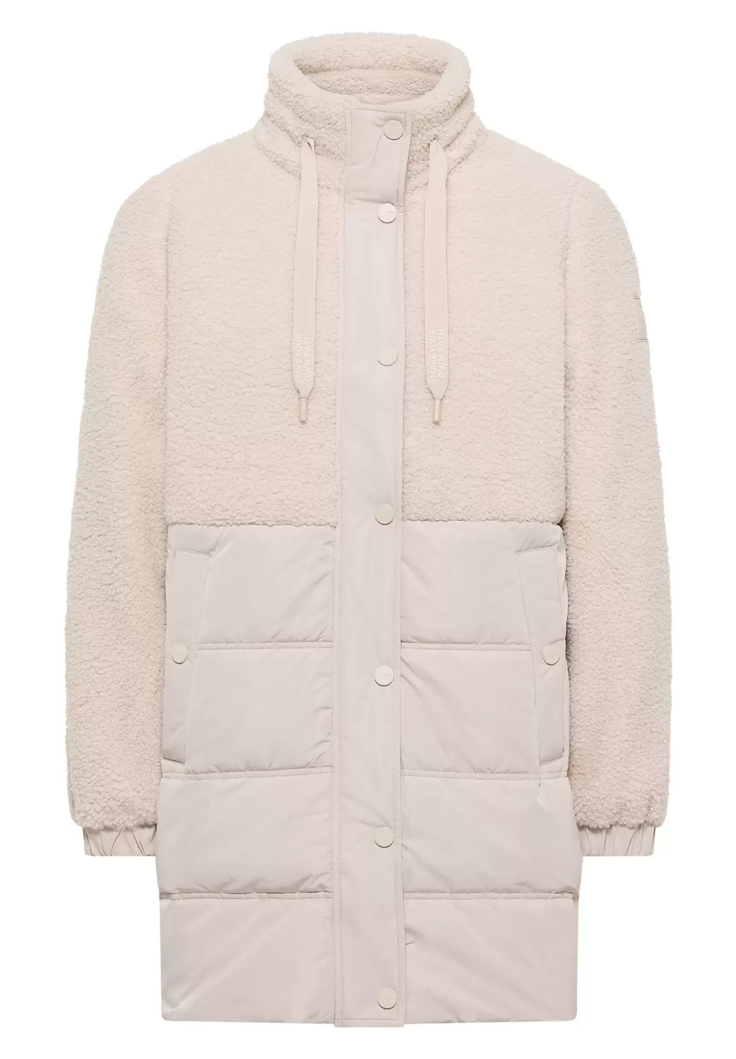 Teddy Mantel mit Strukturmix