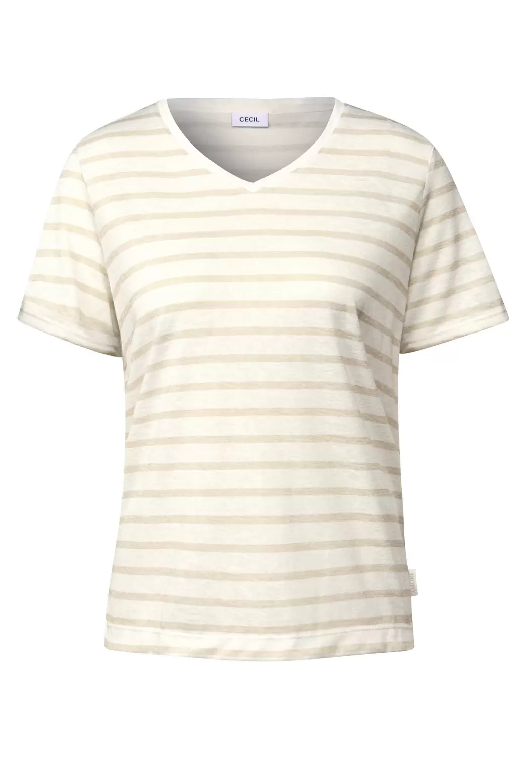 Striped Summer Knit V-Neck