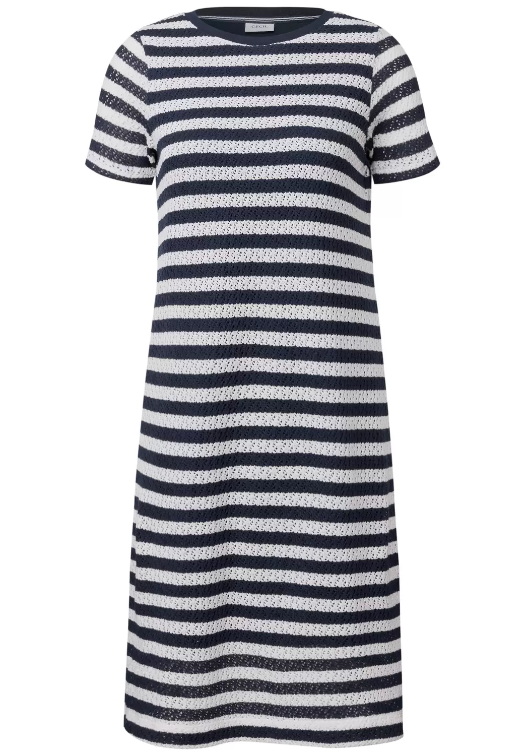 Gestreiftes Ajour-Kleid