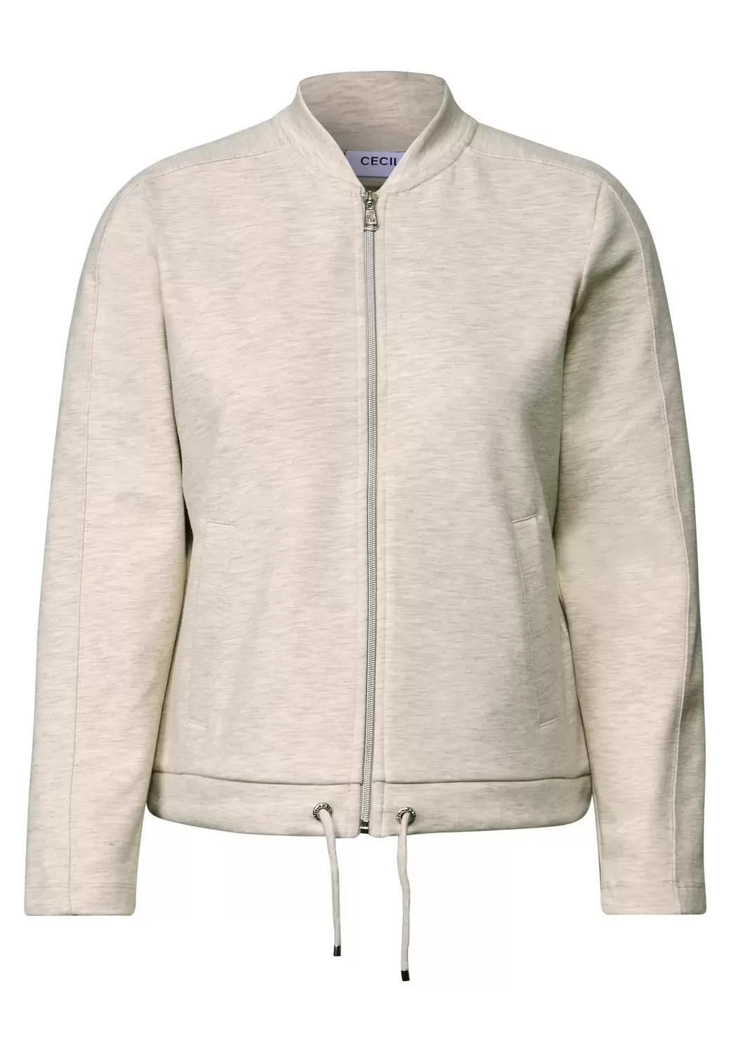 Sweat Blouson with Strings - 16768/light beige mel