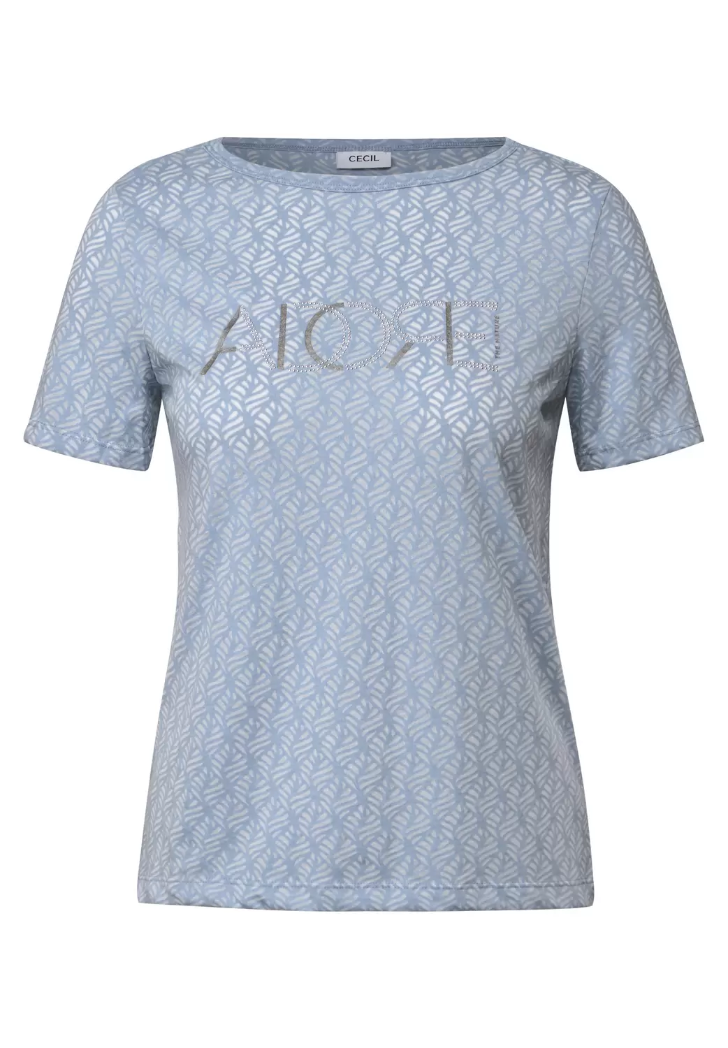 Ausbrenner-Shirt mit Wording