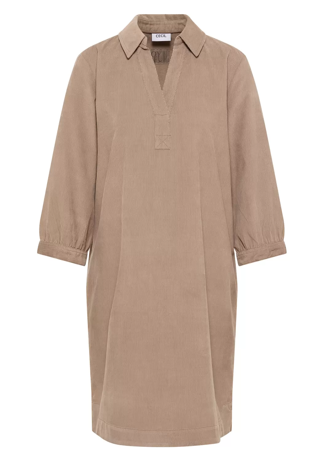 Solid Corduroy Dress
