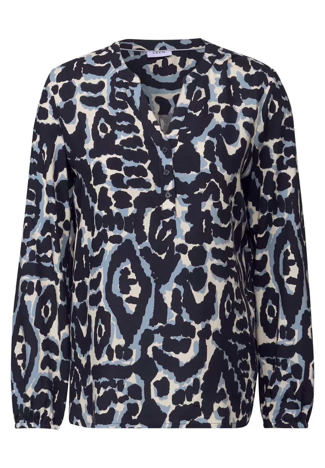 TOS AOP Blouse - 36831/urban dark blue