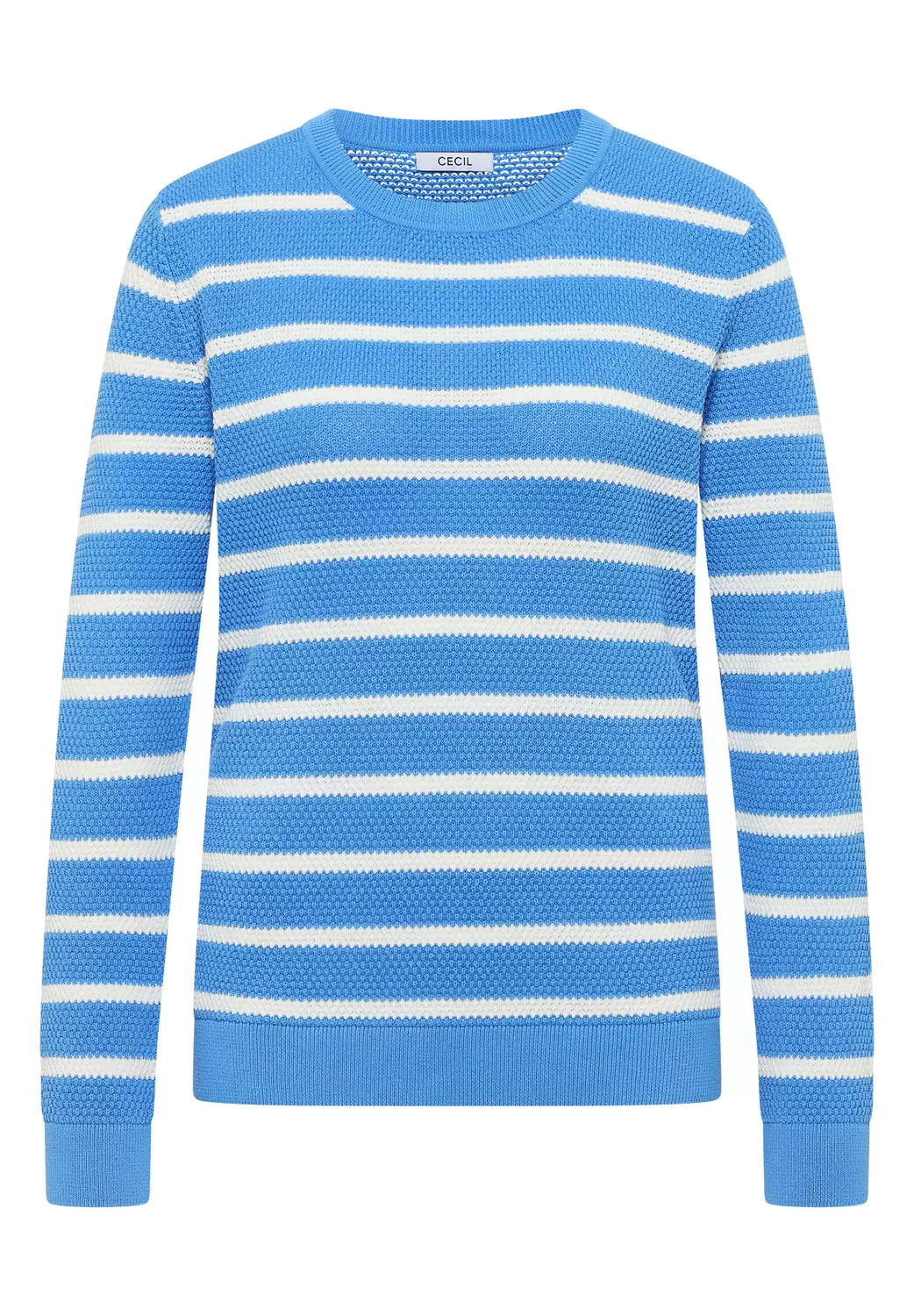 TOS_Structure stripe Roundneck