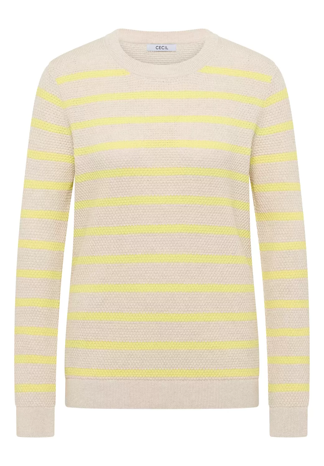 TOS_Structure stripe Roundneck