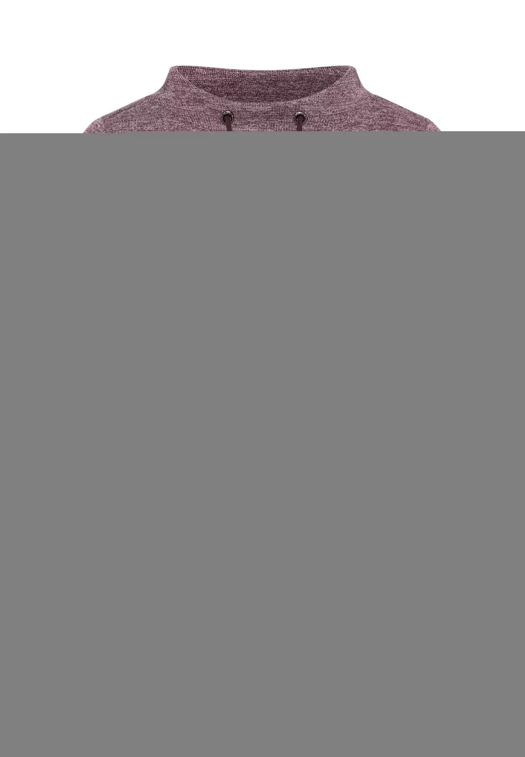 Funnelneck Melange Rippshirt