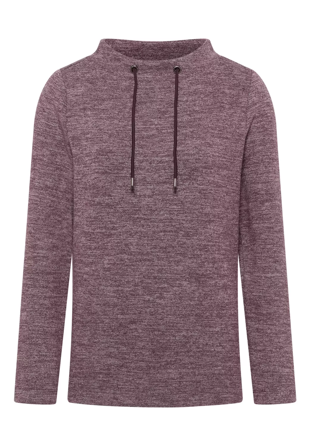 TOS Melange Rib Funnel Neck