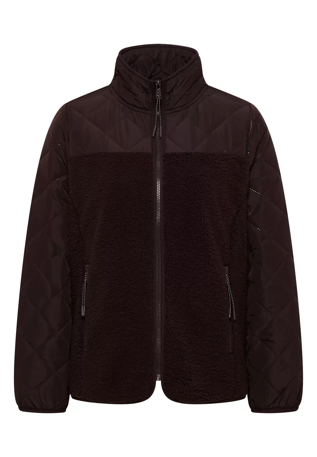 Teddy-Jacke mit Steppdetails