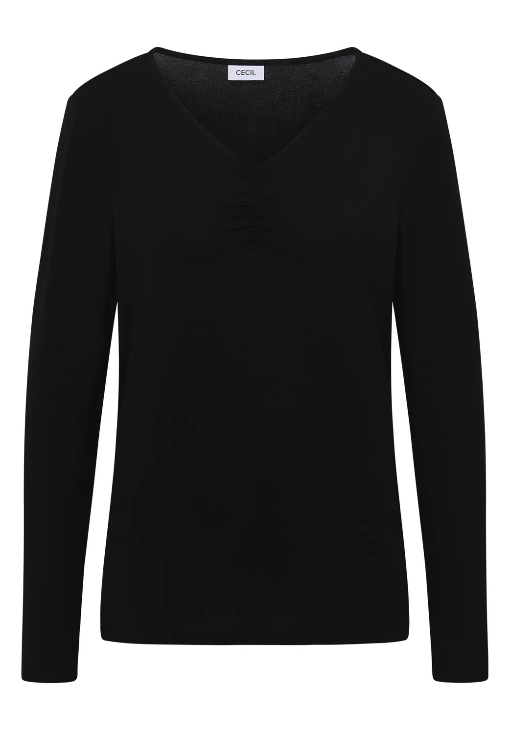 Basic Shirt mit Raffung