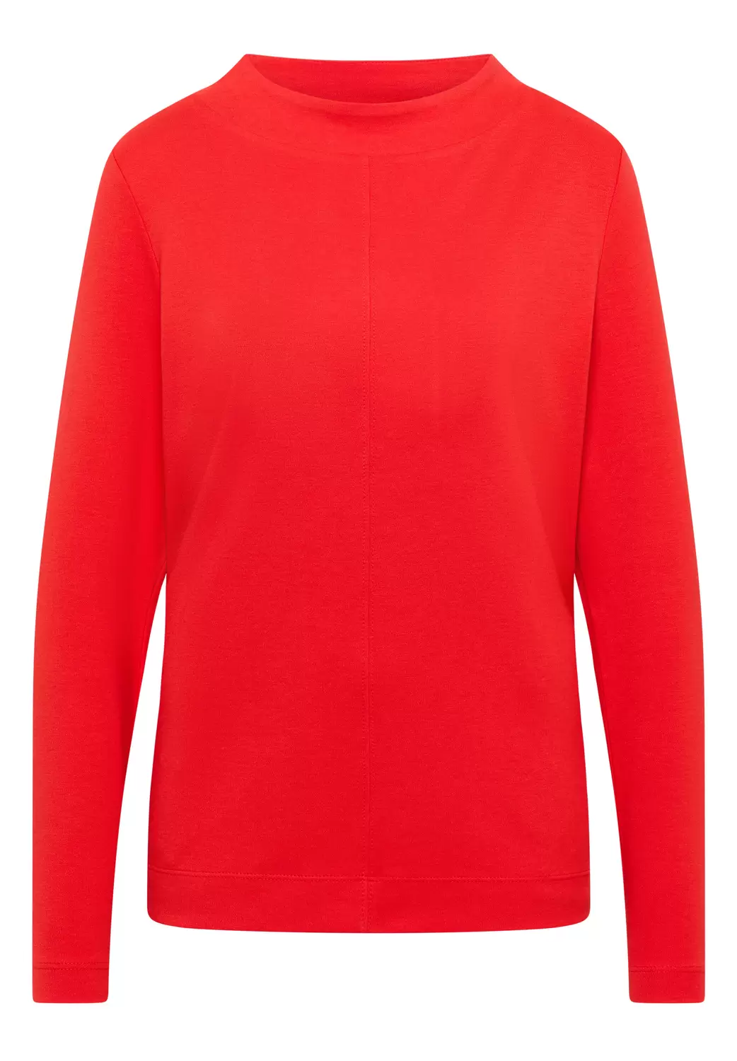 Funnelneck Shirt in Unifarbe