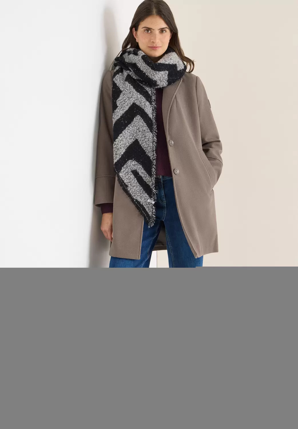 Bouclé Dreieckstuch