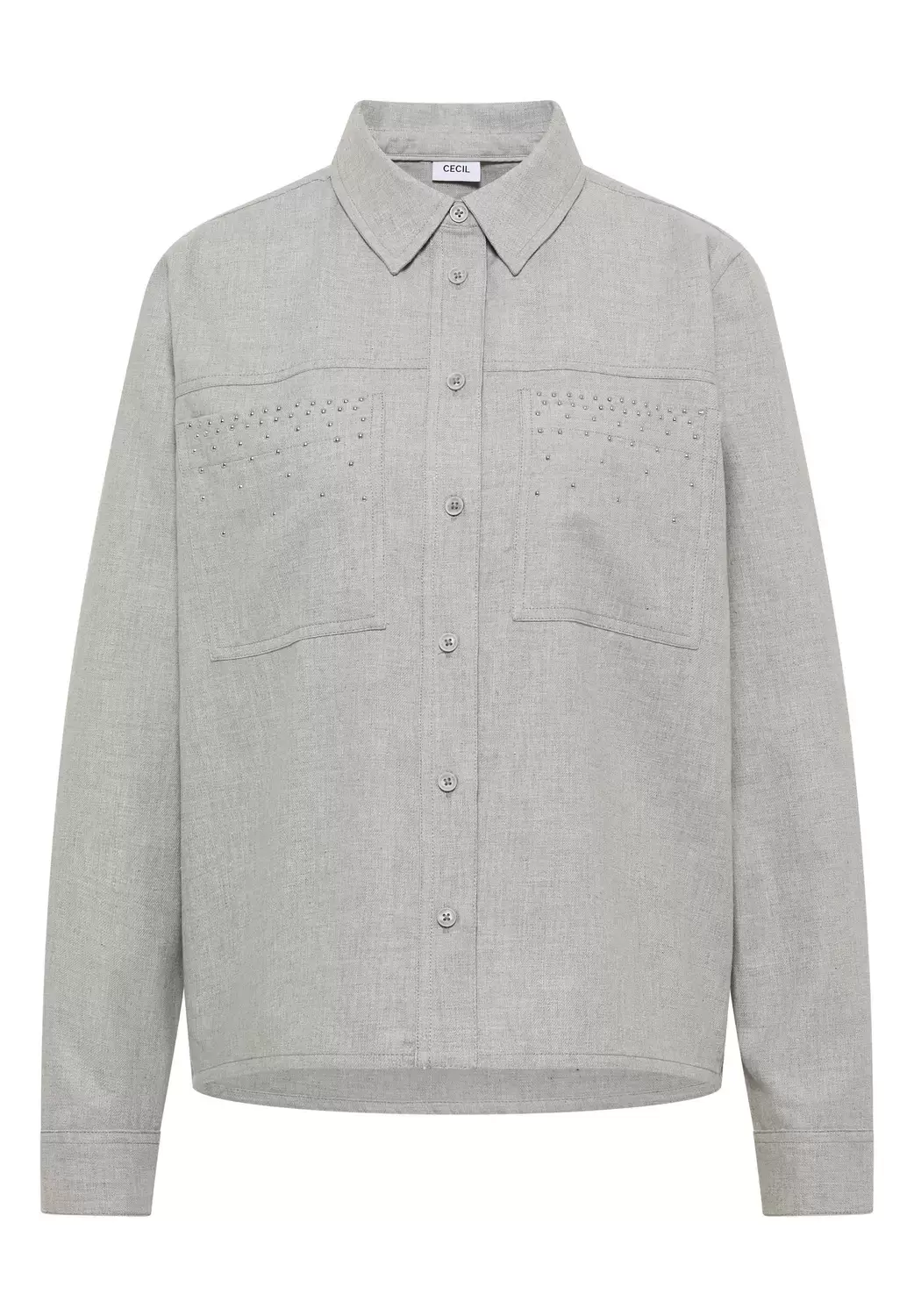 Flanellbluse mit Nieten