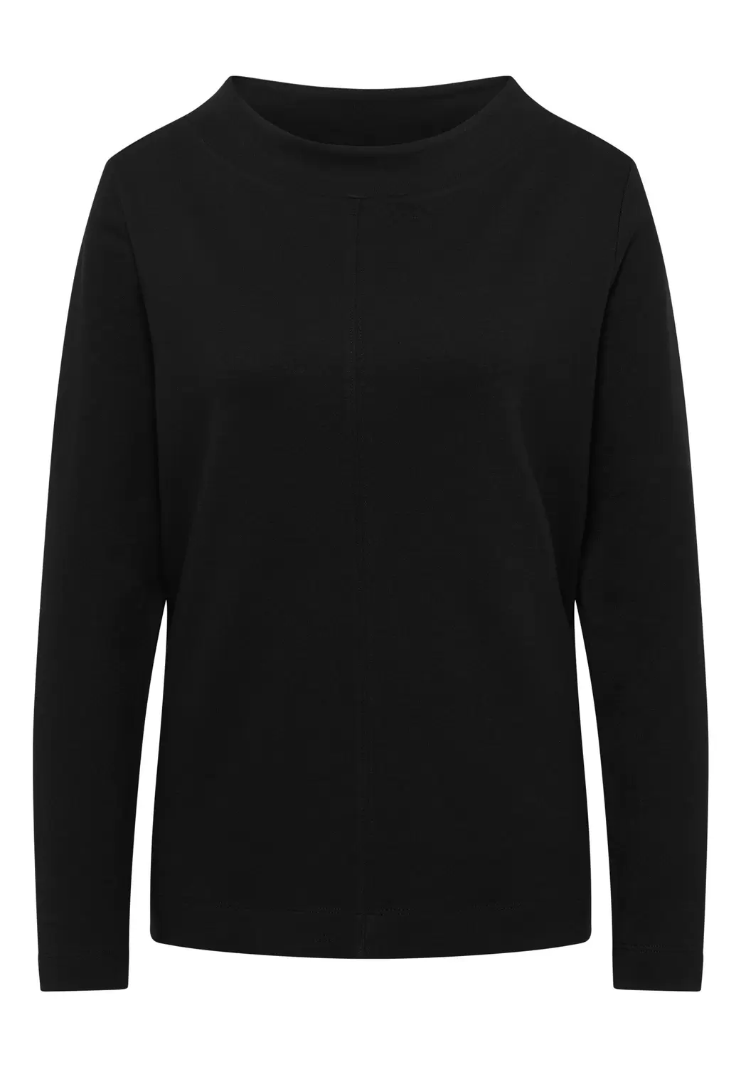 Funnelneck Shirt in Unifarbe