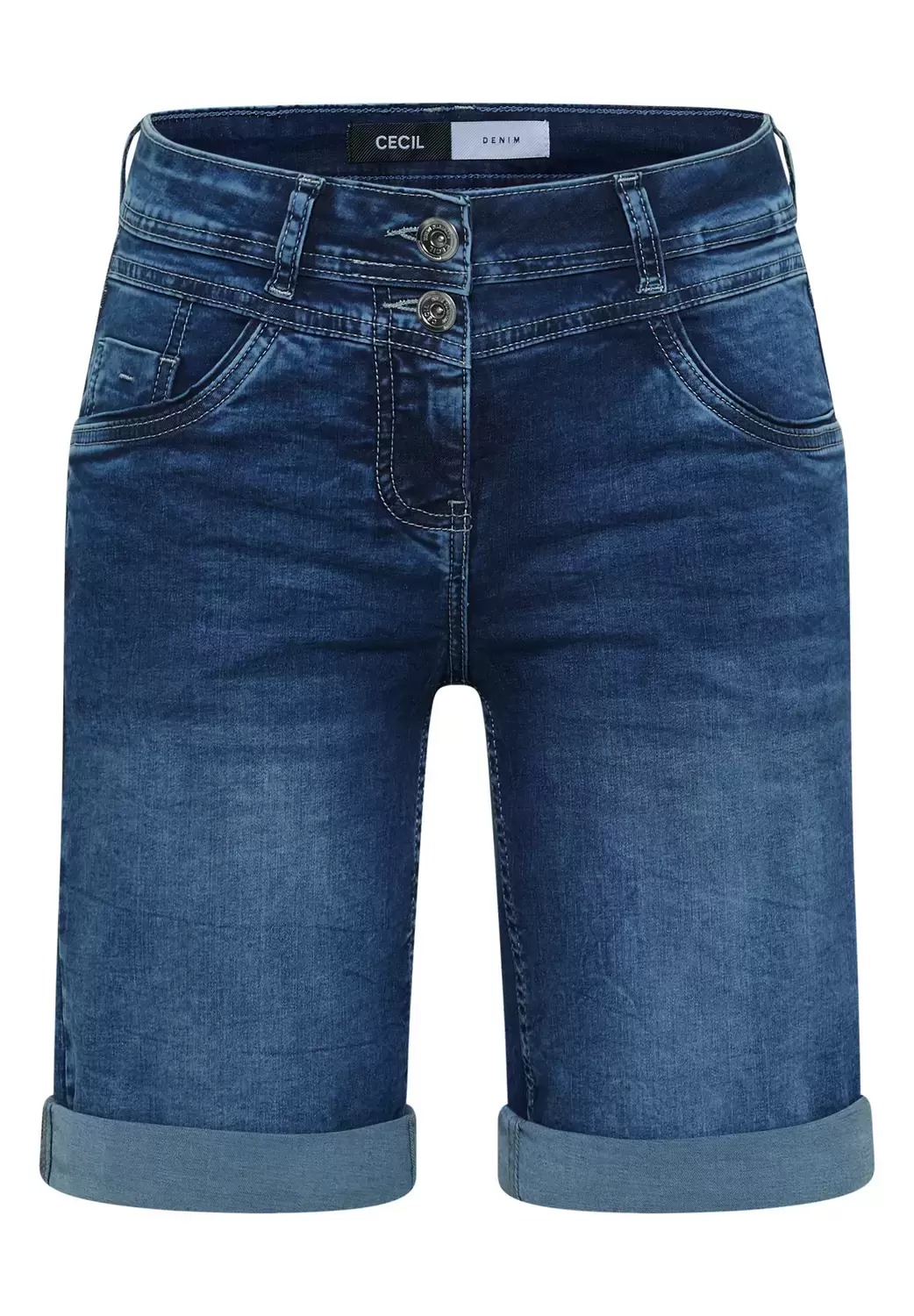 Slim Leg Jeansshorts im Casual Fit
