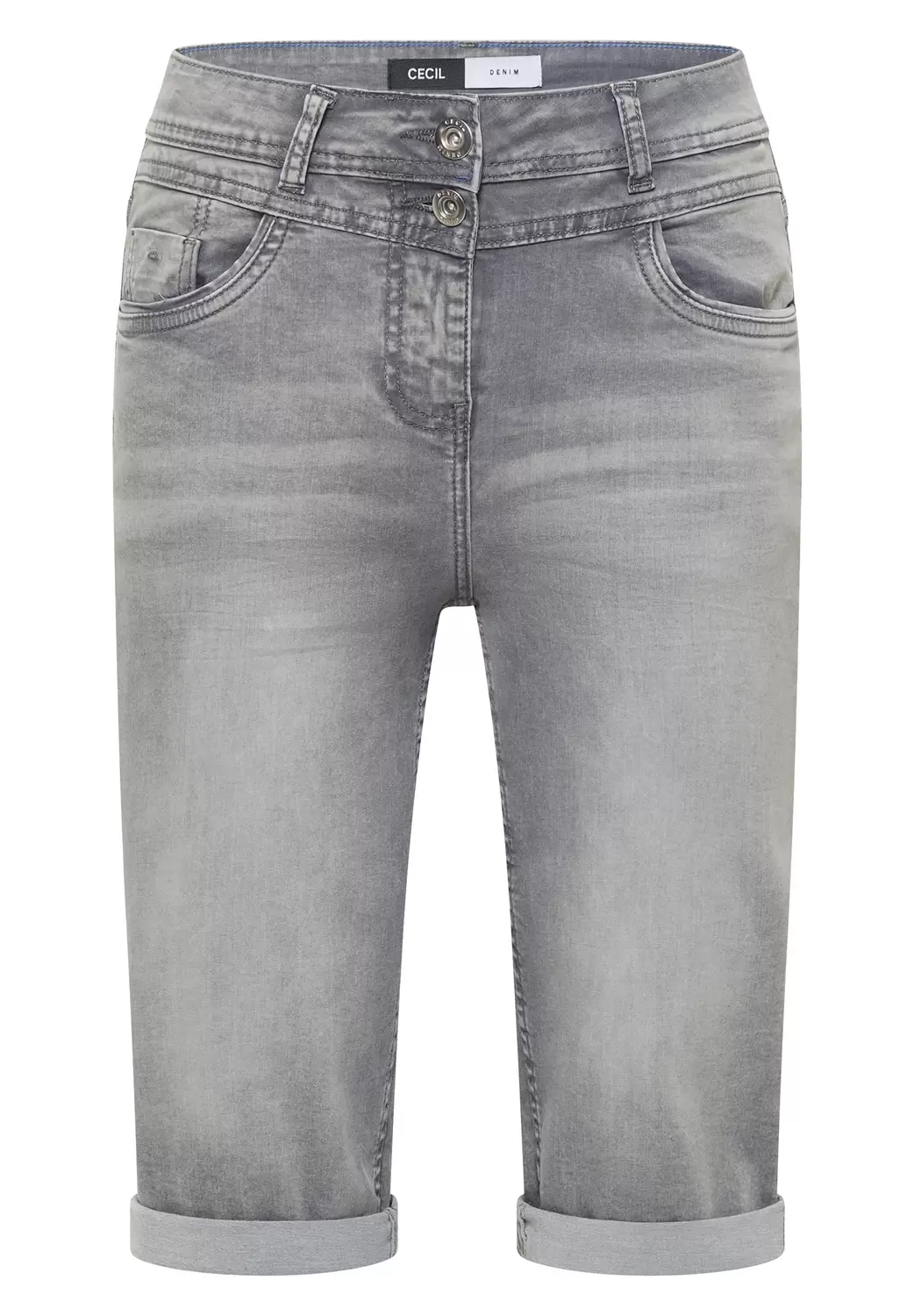 Straight Leg Jeansshorts im Slim Fit