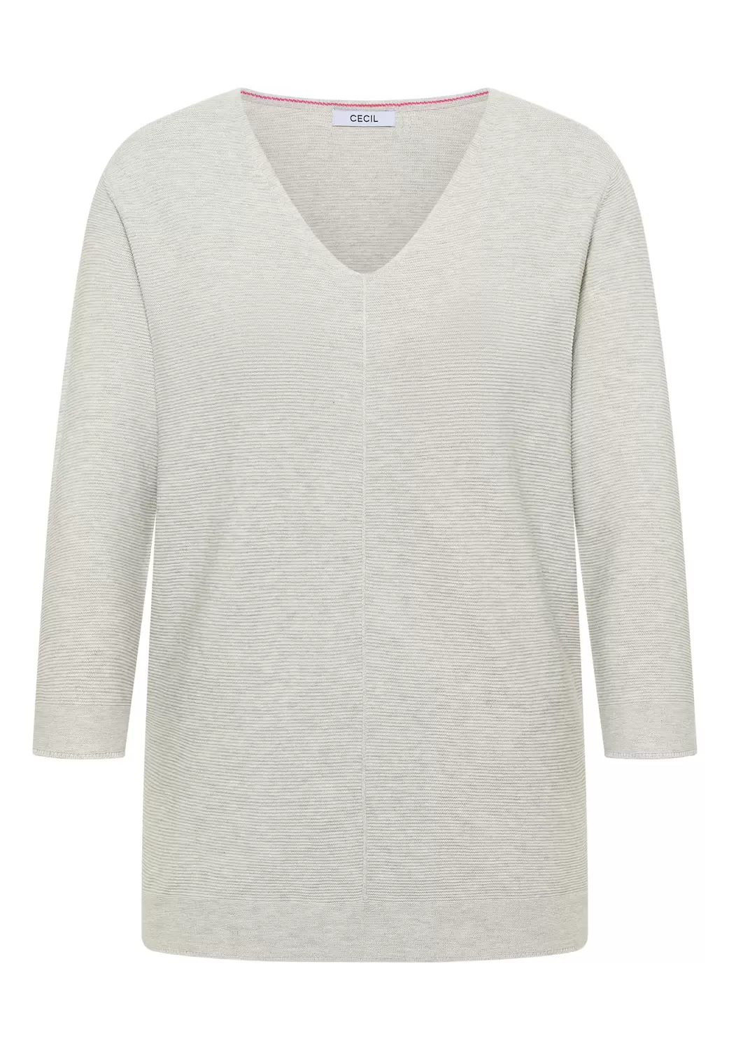 3/4-Arm Pullover mit Struktur